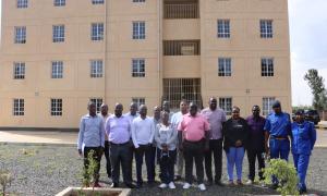 Langas Police Station housing units handover team 