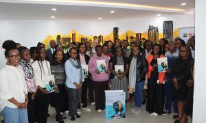 A group photo of the stakeholders during the launch of the Building Fair Futures, A JEDI Toolkit at the Kenya Building Research Centre (KBRC) today.